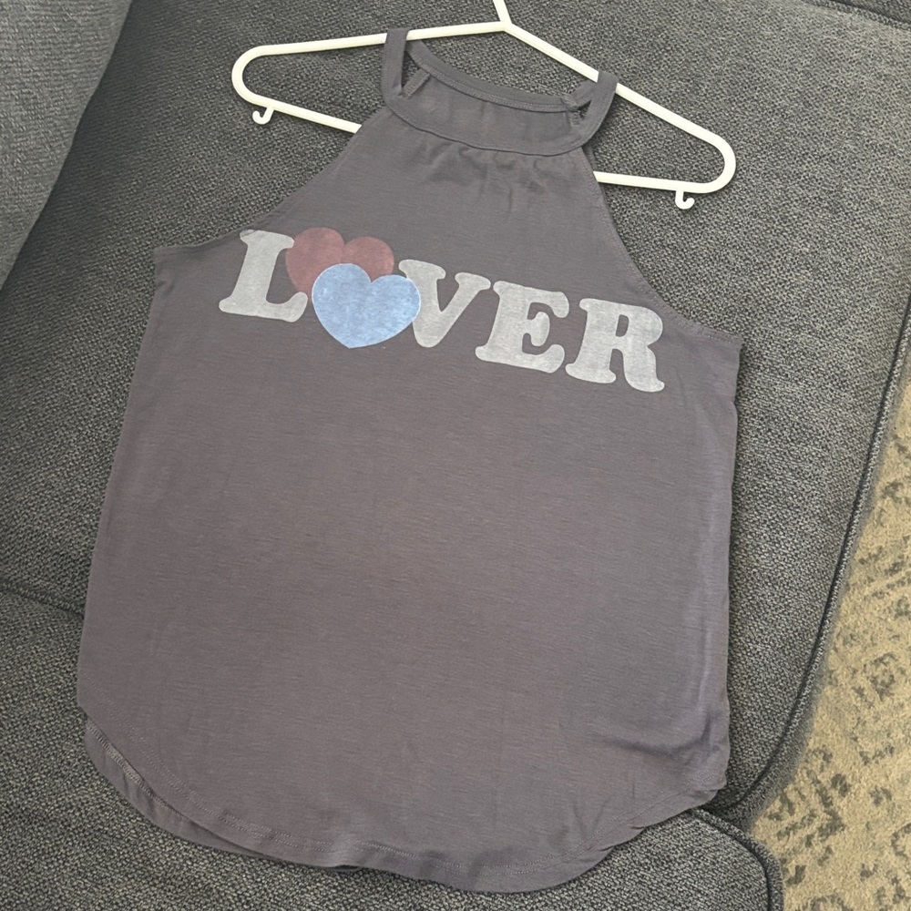 Gray Sleeveless 'Lover' Top 💗  (LOL Vintage)  XS, SUPER soft!